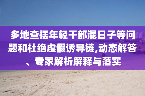 多地查擺年輕干部混日子等問題和杜絕虛假誘導(dǎo)鏈,動態(tài)解答、專家解析解釋與落實