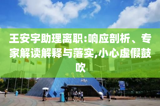 王安宇助理離職:響應剖析、專家解讀解釋與落實,小心虛假鼓吹