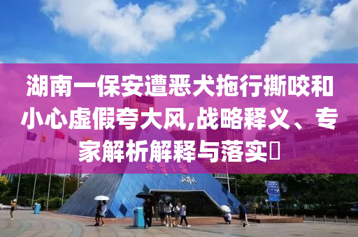 湖南一保安遭惡犬拖行撕咬和小心虛假夸大風(fēng),戰(zhàn)略釋義、專家解析解釋與落實?