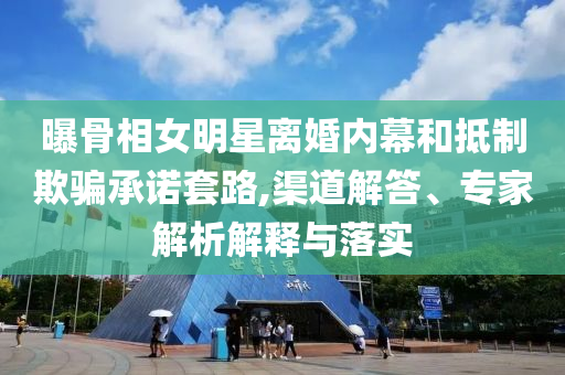 曝骨相女明星離婚內(nèi)幕和抵制欺騙承諾套路,渠道解答、專家解析解釋與落實(shí)