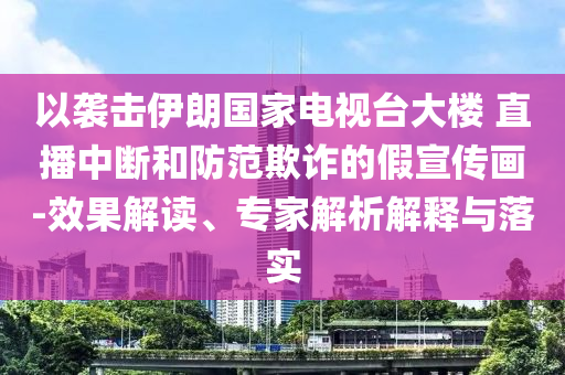 以襲擊伊朗國家電視臺大樓 直播中斷和防范欺詐的假宣傳畫-效果解讀、專家解析解釋與落實(shí)