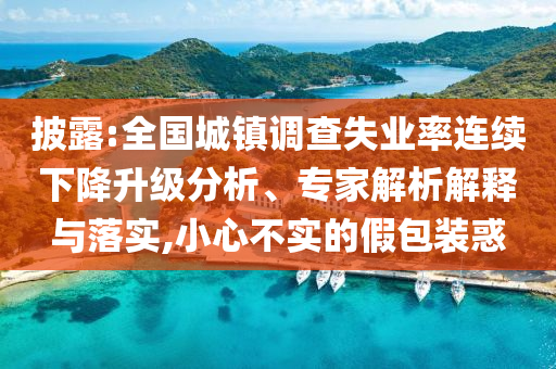披露:全國城鎮(zhèn)調(diào)查失業(yè)率連續(xù)下降升級分析、專家解析解釋與落實(shí),小心不實(shí)的假包裝惑