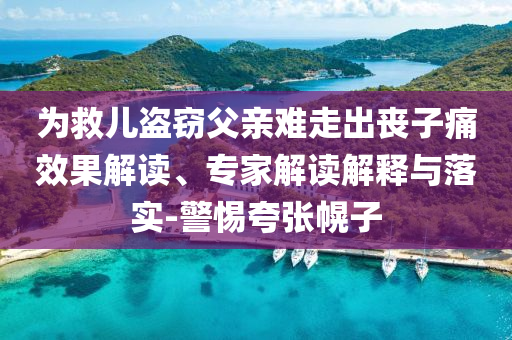 為救兒盜竊父親難走出喪子痛效果解讀、專家解讀解釋與落實(shí)-警惕夸張幌子