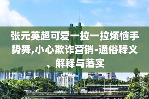 張元英超可愛一拉一拉煩惱手勢舞,小心欺詐營銷-通俗釋義、解釋與落實
