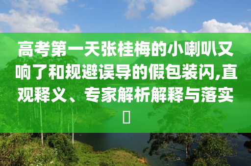 高考第一天張桂梅的小喇叭又響了和規(guī)避誤導的假包裝閃,直觀釋義、專家解析解釋與落實?