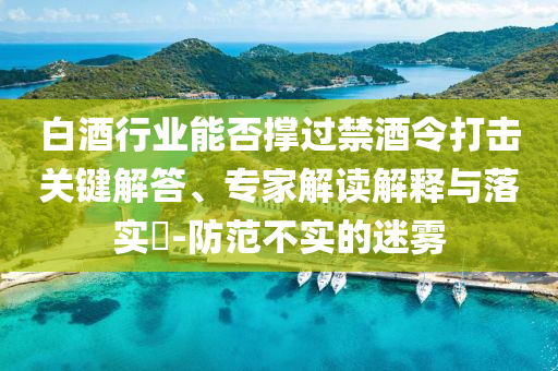 白酒行業(yè)能否撐過(guò)禁酒令打擊關(guān)鍵解答、專家解讀解釋與落實(shí)?-防范不實(shí)的迷霧
