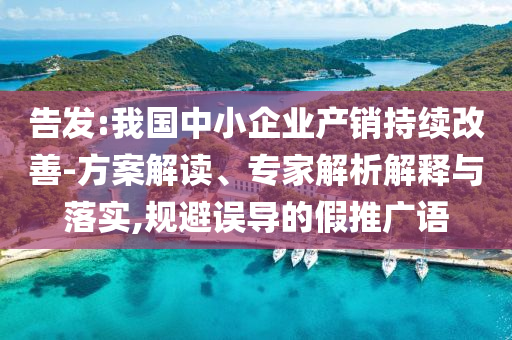 告發(fā):我國(guó)中小企業(yè)產(chǎn)銷持續(xù)改善-方案解讀、專家解析解釋與落實(shí),規(guī)避誤導(dǎo)的假推廣語(yǔ)