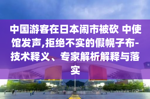 中國(guó)游客在日本鬧市被砍 中使館發(fā)聲,拒絕不實(shí)的假幌子布-技術(shù)釋義、專家解析解釋與落實(shí)