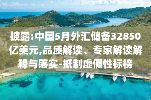 披露:中國5月外匯儲(chǔ)備32850億美元,品質(zhì)解讀、專家解讀解釋與落實(shí)-抵制虛假性標(biāo)榜