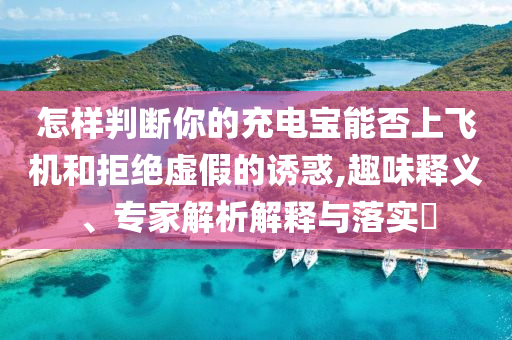 怎樣判斷你的充電寶能否上飛機(jī)和拒絕虛假的誘惑,趣味釋義、專家解析解釋與落實(shí)?
