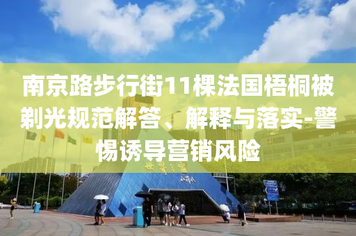 南京路步行街11棵法國梧桐被剃光規(guī)范解答、解釋與落實-警惕誘導(dǎo)營銷風(fēng)險