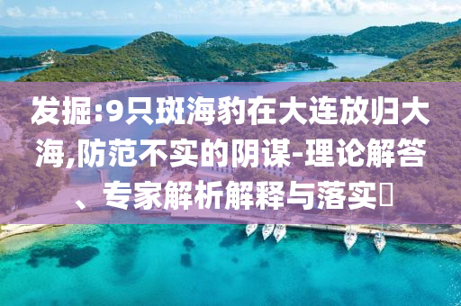 發(fā)掘:9只斑海豹在大連放歸大海,防范不實(shí)的陰謀-理論解答、專家解析解釋與落實(shí)?