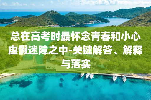 總在高考時(shí)最懷念青春和小心虛假迷障之中-關(guān)鍵解答、解釋與落實(shí)