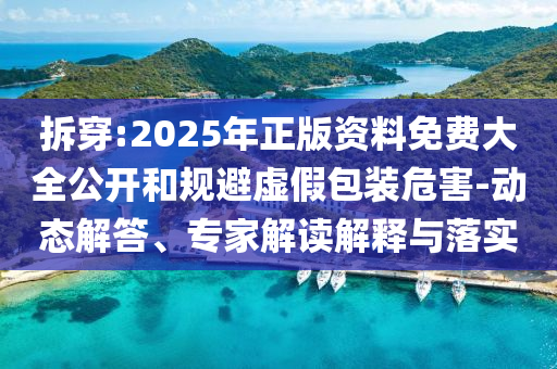 拆穿:2025年正版資料免費(fèi)大全公開和規(guī)避虛假包裝危害-動(dòng)態(tài)解答、專家解讀解釋與落實(shí)