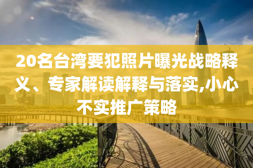 20名臺灣要犯照片曝光戰(zhàn)略釋義、專家解讀解釋與落實,小心不實推廣策略