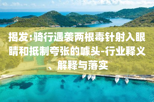 揭發(fā):騎行遇襲兩根毒針射入眼睛和抵制夸張的噱頭-行業(yè)釋義、解釋與落實