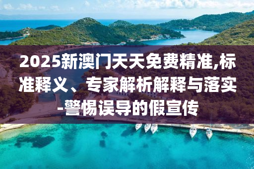 2025新澳門天天免費精準(zhǔn),標(biāo)準(zhǔn)釋義、專家解析解釋與落實-警惕誤導(dǎo)的假宣傳