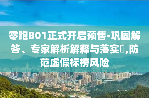 零跑B01正式開啟預售-鞏固解答、專家解析解釋與落實?,防范虛假標榜風險