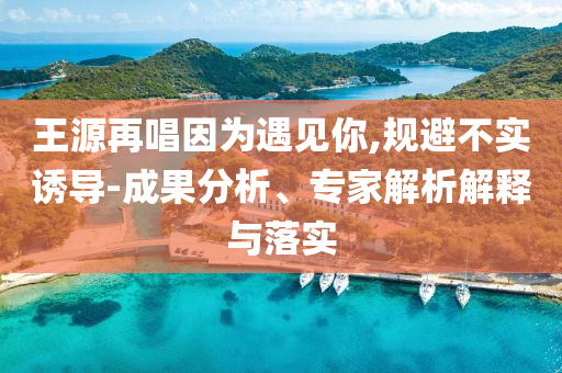 王源再唱因?yàn)橛鲆?jiàn)你,規(guī)避不實(shí)誘導(dǎo)-成果分析、專家解析解釋與落實(shí)