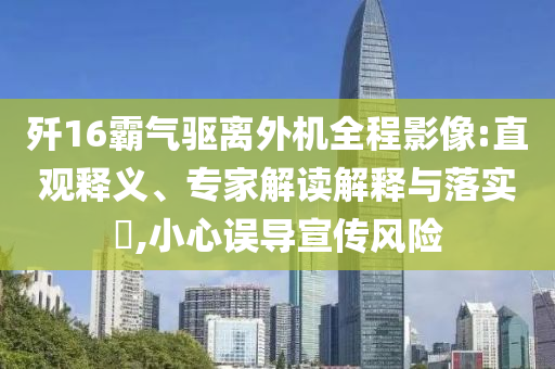 殲16霸氣驅(qū)離外機(jī)全程影像:直觀釋義、專家解讀解釋與落實?,小心誤導(dǎo)宣傳風(fēng)險