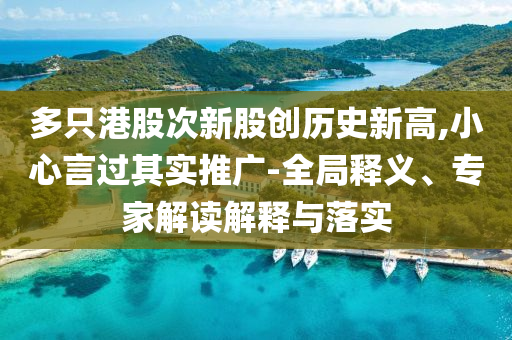 多只港股次新股創(chuàng)歷史新高,小心言過其實(shí)推廣-全局釋義、專家解讀解釋與落實(shí)