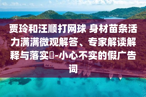 賈玲和汪順打網(wǎng)球 身材苗條活力滿滿微觀解答、專家解讀解釋與落實(shí)?-小心不實(shí)的假廣告詞