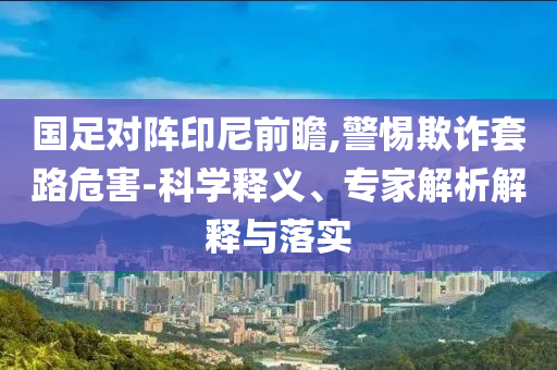 國足對(duì)陣印尼前瞻,警惕欺詐套路危害-科學(xué)釋義、專家解析解釋與落實(shí)