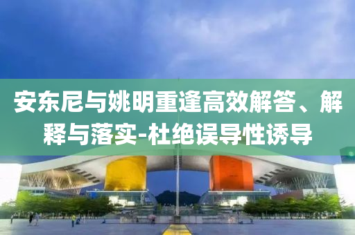 安東尼與姚明重逢高效解答、解釋與落實(shí)-杜絕誤導(dǎo)性誘導(dǎo)