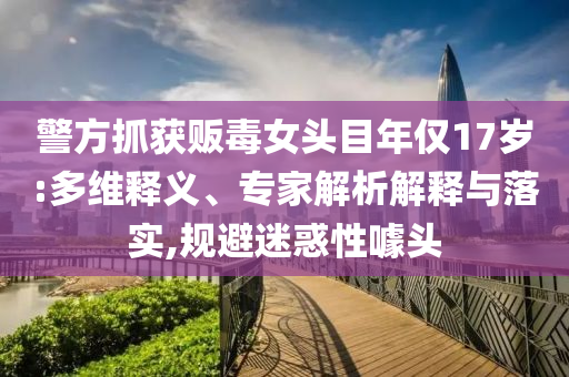 警方抓獲販毒女頭目年僅17歲:多維釋義、專家解析解釋與落實(shí),規(guī)避迷惑性噱頭
