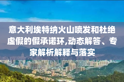 意大利埃特納火山噴發(fā)和杜絕虛假的假承諾環(huán),動(dòng)態(tài)解答、專(zhuān)家解析解釋與落實(shí)