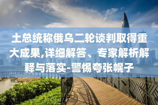 土總統(tǒng)稱俄烏二輪談判取得重大成果,詳細(xì)解答、專家解析解釋與落實(shí)-警惕夸張幌子