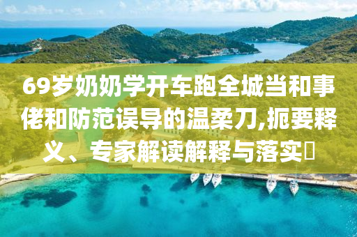 69歲奶奶學開車跑全城當和事佬和防范誤導的溫柔刀,扼要釋義、專家解讀解釋與落實?