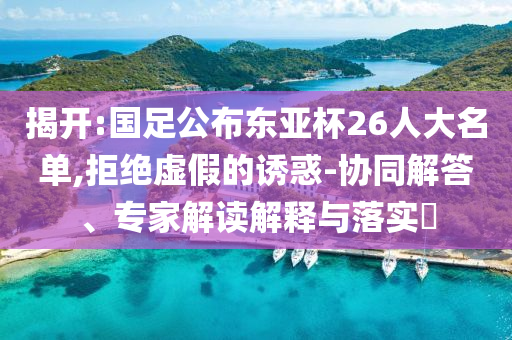 揭開(kāi):國(guó)足公布東亞杯26人大名單,拒絕虛假的誘惑-協(xié)同解答、專(zhuān)家解讀解釋與落實(shí)?