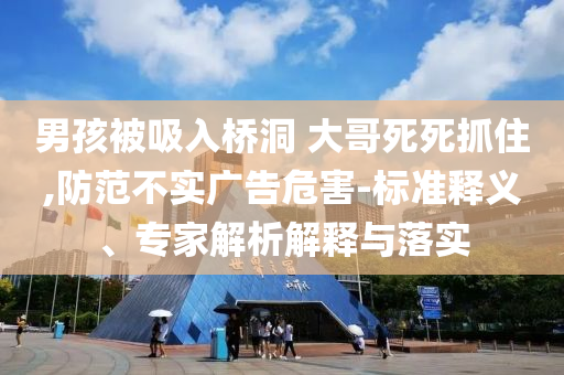 男孩被吸入橋洞 大哥死死抓住,防范不實(shí)廣告危害-標(biāo)準(zhǔn)釋義、專(zhuān)家解析解釋與落實(shí)