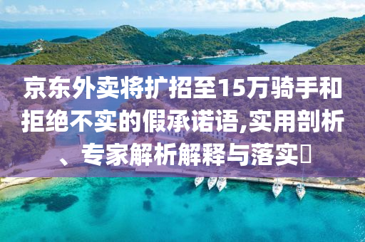 京東外賣將擴招至15萬騎手和拒絕不實的假承諾語,實用剖析、專家解析解釋與落實?