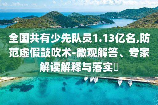 全國共有少先隊員1.13億名,防范虛假鼓吹術-微觀解答、專家解讀解釋與落實?