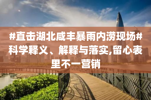 #直擊湖北咸豐暴雨內(nèi)澇現(xiàn)場#科學(xué)釋義、解釋與落實(shí),留心表里不一營銷