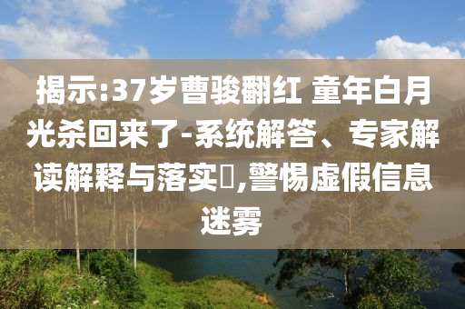 揭示:37歲曹駿翻紅 童年白月光殺回來了-系統(tǒng)解答、專家解讀解釋與落實(shí)?,警惕虛假信息迷霧