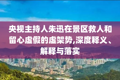 央視主持人朱迅在景區(qū)救人和留心虛假的虛架勢(shì),深度釋義、解釋與落實(shí)