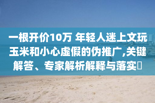 一根開價10萬 年輕人迷上文玩玉米和小心虛假的偽推廣,關(guān)鍵解答、專家解析解釋與落實?