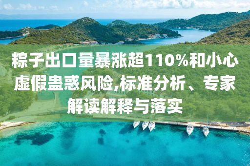 粽子出口量暴漲超110%和小心虛假蠱惑風險,標準分析、專家解讀解釋與落實
