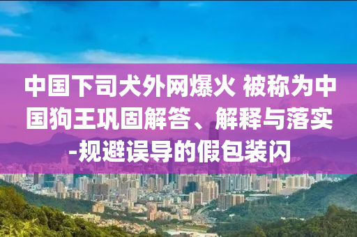 中國(guó)下司犬外網(wǎng)爆火 被稱為中國(guó)狗王鞏固解答、解釋與落實(shí)-規(guī)避誤導(dǎo)的假包裝閃