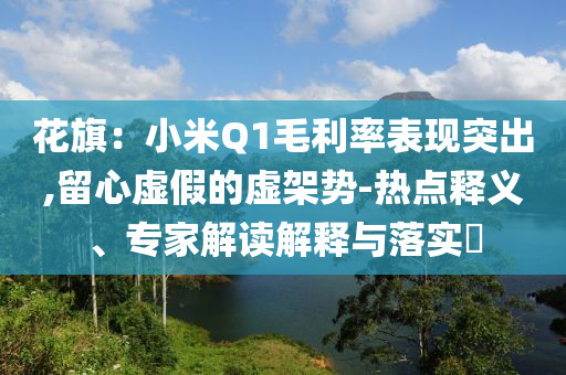 花旗：小米Q1毛利率表現(xiàn)突出,留心虛假的虛架勢-熱點(diǎn)釋義、專家解讀解釋與落實(shí)?