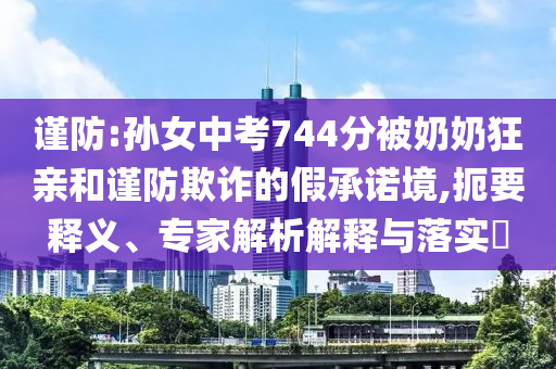 謹(jǐn)防:孫女中考744分被奶奶狂親和謹(jǐn)防欺詐的假承諾境,扼要釋義、專家解析解釋與落實(shí)?