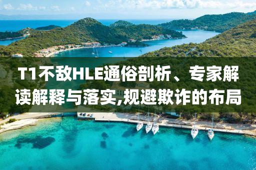 T1不敵HLE通俗剖析、專家解讀解釋與落實,規(guī)避欺詐的布局