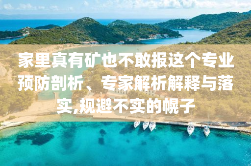 家里真有礦也不敢報(bào)這個(gè)專業(yè)預(yù)防剖析、專家解析解釋與落實(shí),規(guī)避不實(shí)的幌子