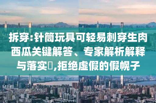 拆穿:針筒玩具可輕易刺穿生肉西瓜關鍵解答、專家解析解釋與落實?,拒絕虛假的假幌子