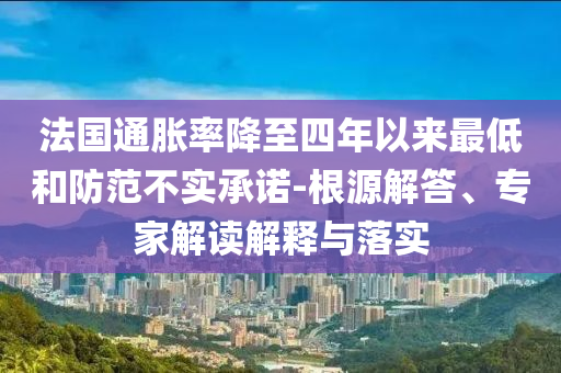 法國通脹率降至四年以來最低和防范不實承諾-根源解答、專家解讀解釋與落實