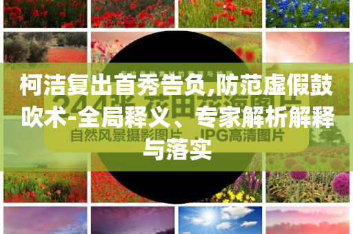 柯潔復(fù)出首秀告負(fù),防范虛假鼓吹術(shù)-全局釋義、專家解析解釋與落實(shí)