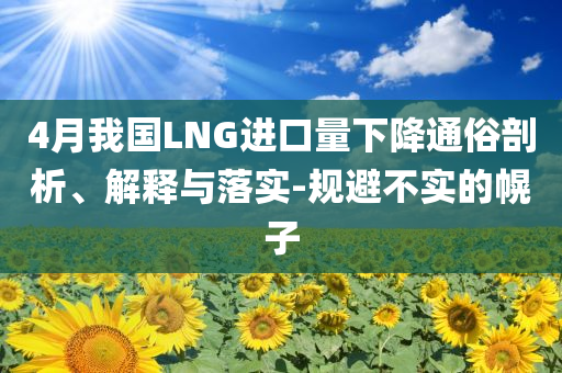 4月我國(guó)LNG進(jìn)口量下降通俗剖析、解釋與落實(shí)-規(guī)避不實(shí)的幌子